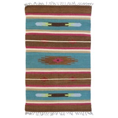 Vintage American Kilim Rug with Modern Mexican Style