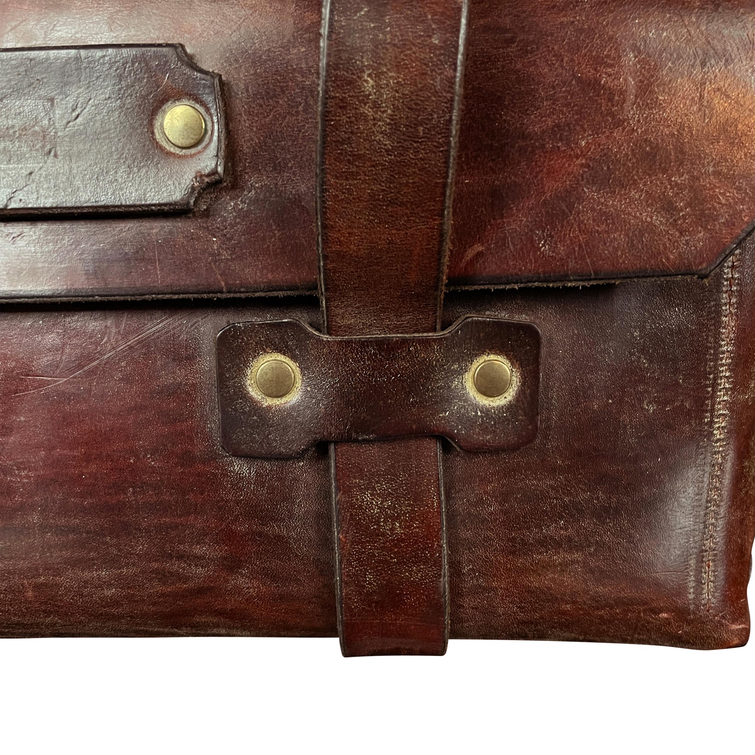 20th Century Vintage American Leather Tool Bag