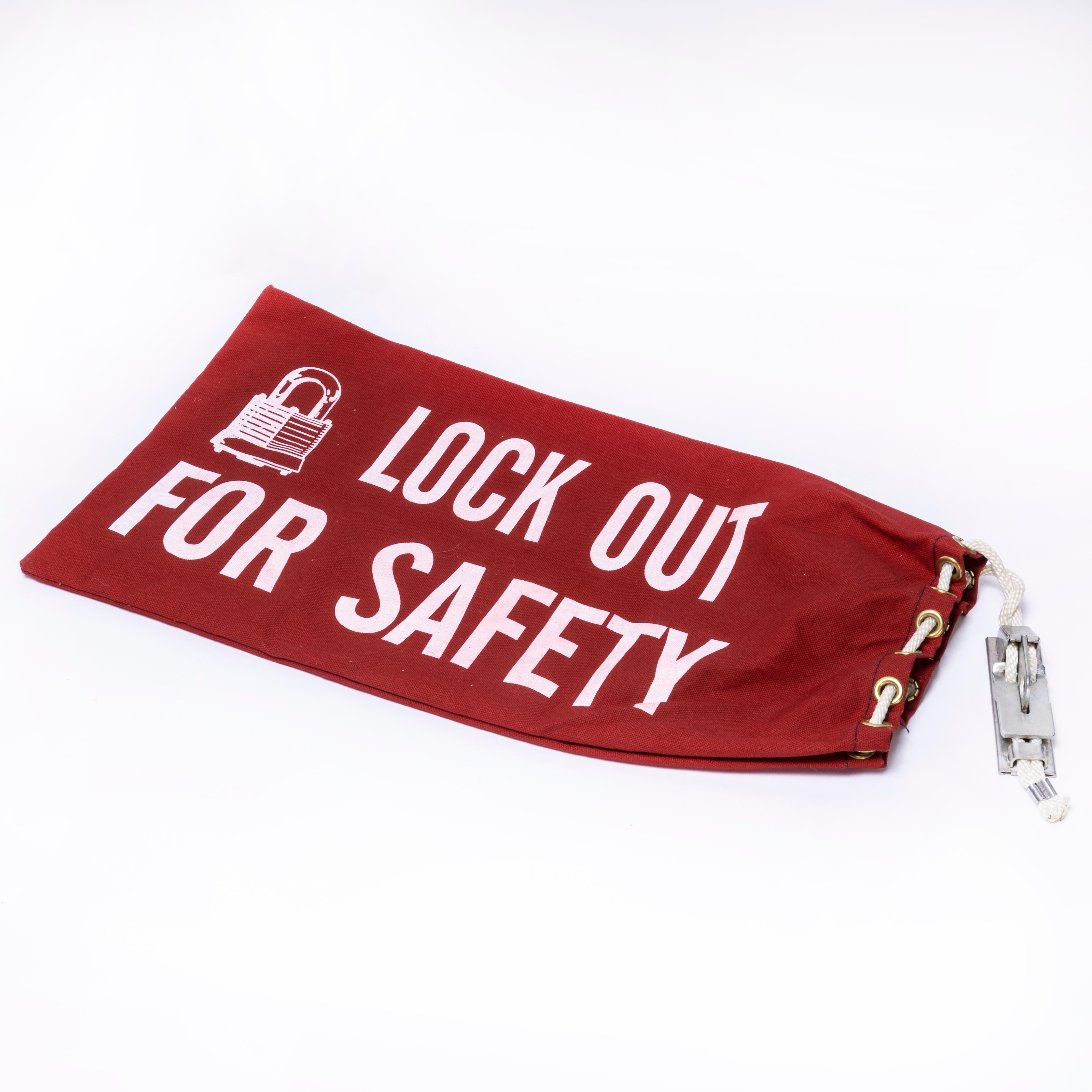 20th Century Vintage American Lock Out For Safety Bag For Sale