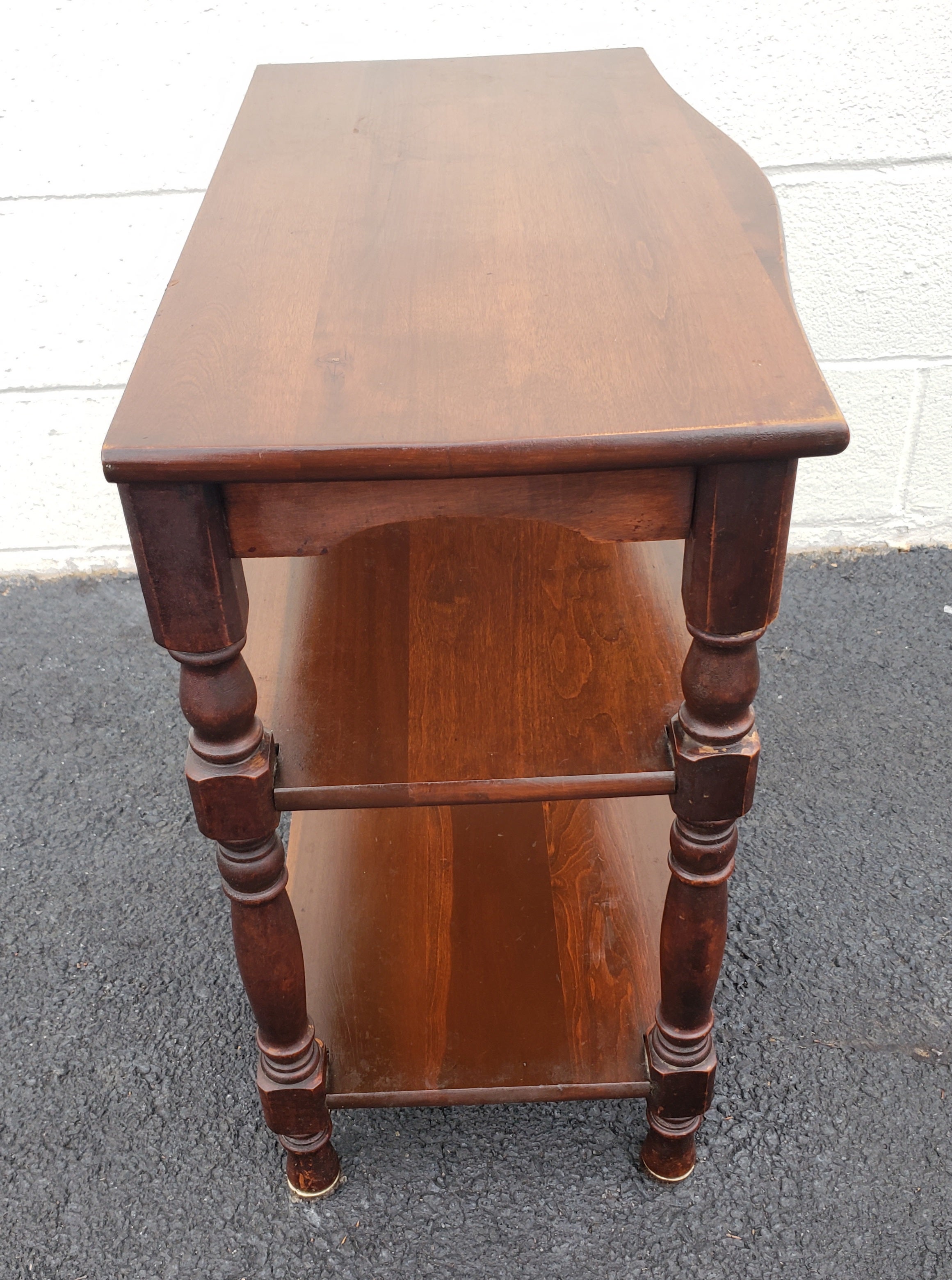 Woodwork Vintage American Mahogany 3 Tier Table Console/ Server Table For Sale