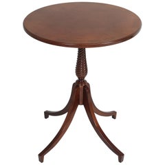 Vintage Mahogany Petite Round Side Table