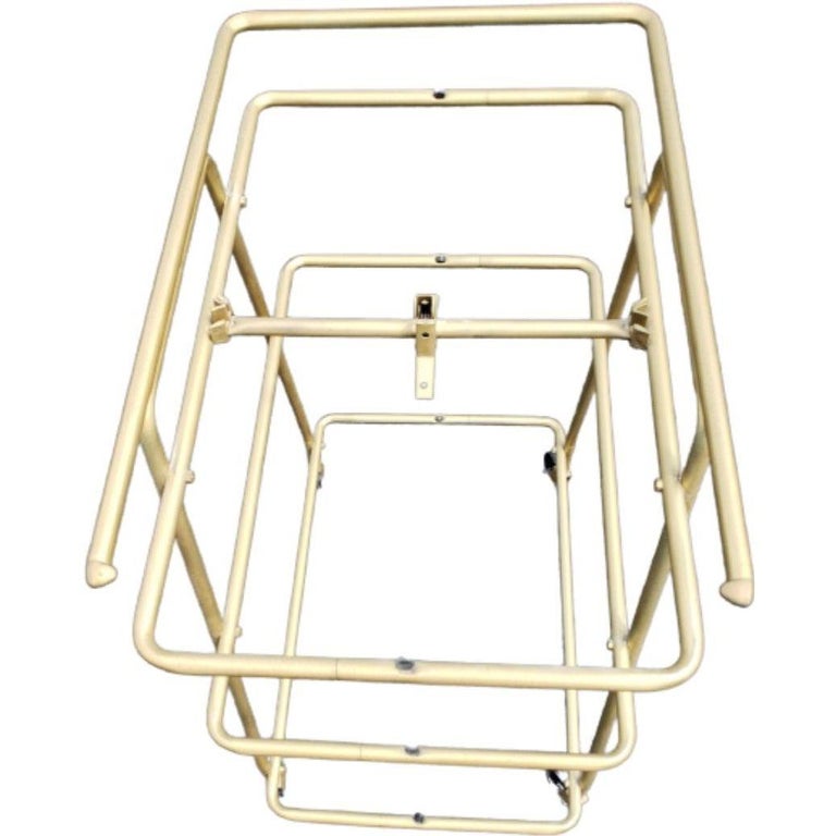 Vintage American Metal Tea Cart Serving Cart For Sale at 1stDibs