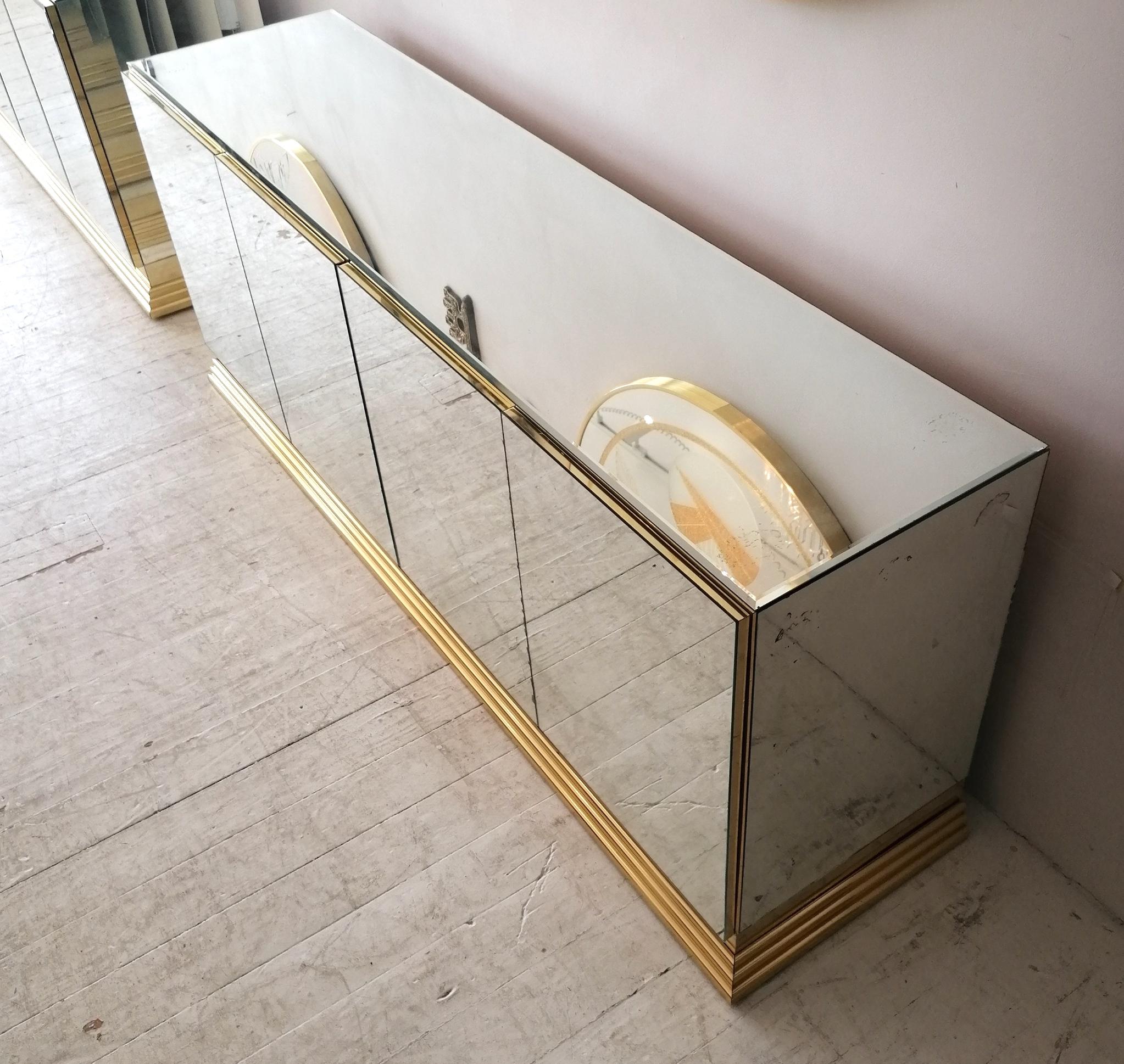 Vintage American Mirrored Glass Sideboard By Ello Furniture, 1970s / 1980s 4