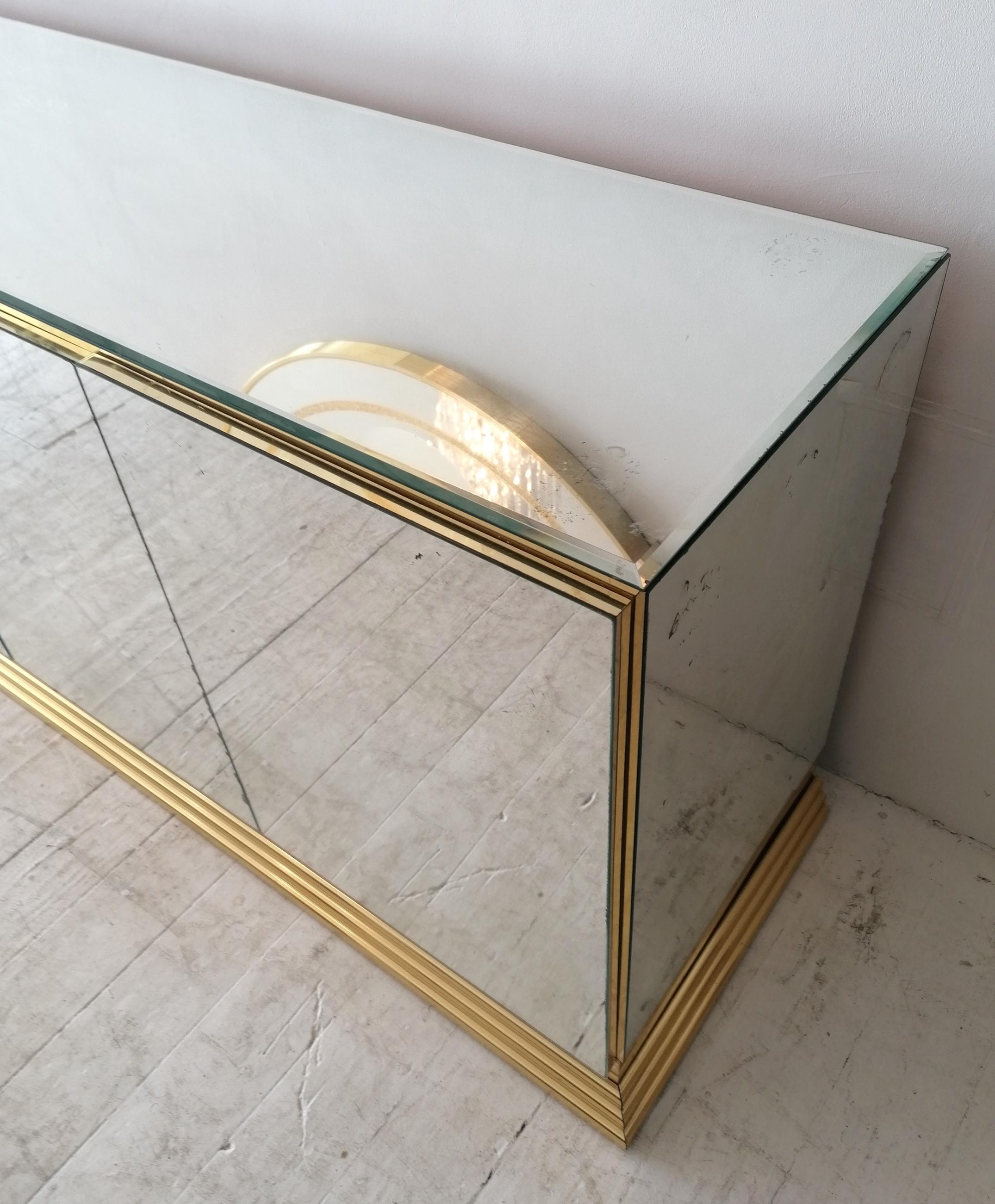 Vintage American Mirrored Glass Sideboard By Ello Furniture, 1970s / 1980s 7
