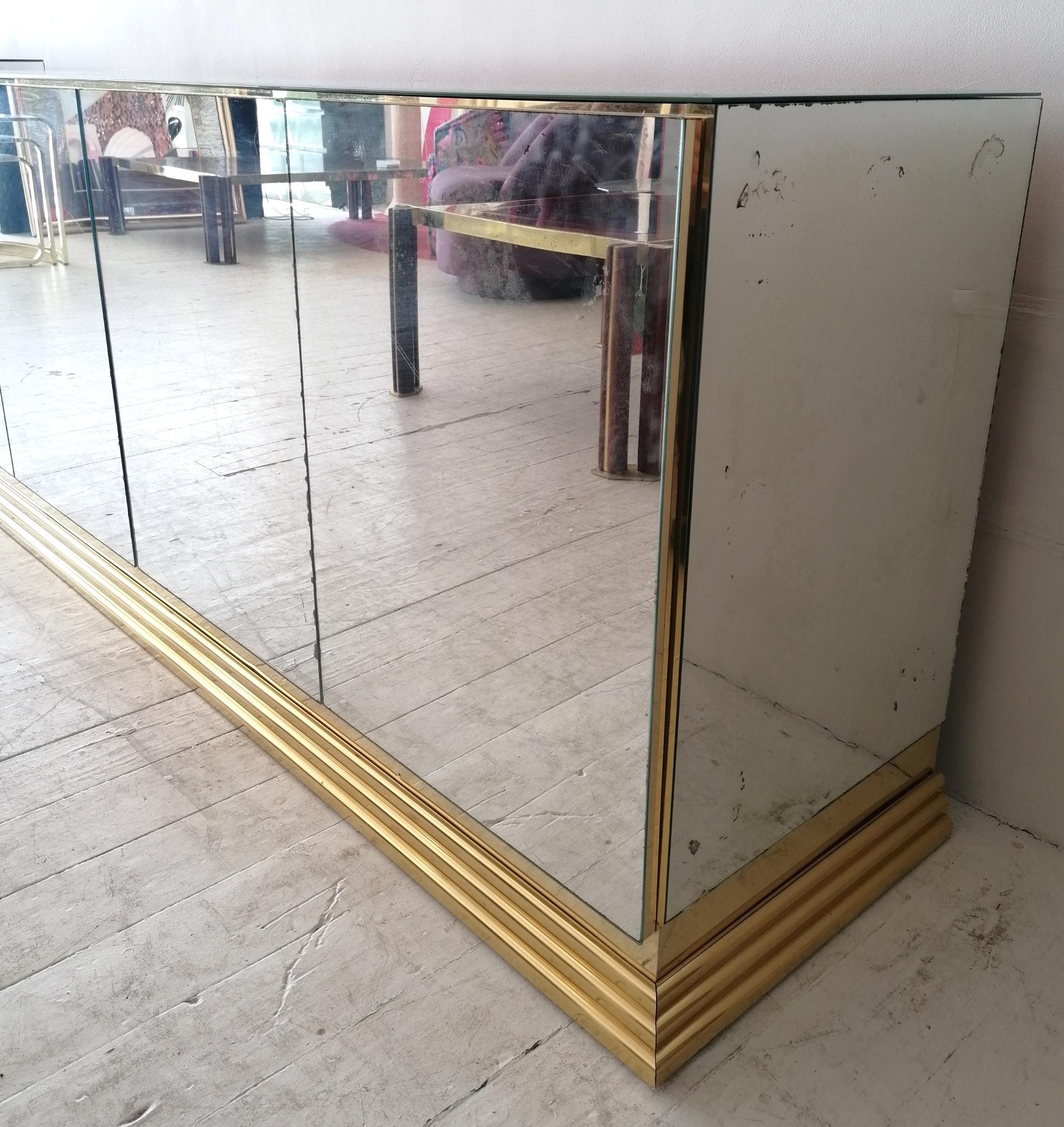 Vintage American Mirrored Glass Sideboard By Ello Furniture, 1970s / 1980s 9