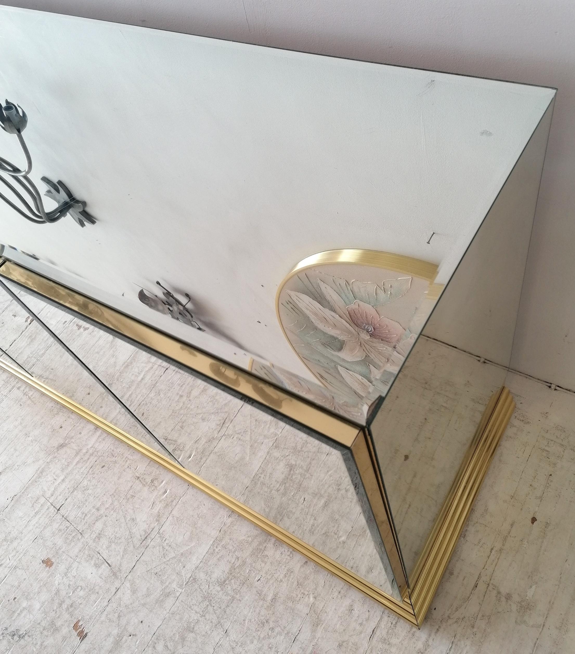 Vintage American Mirrored Glass Sideboard By Ello Furniture, 1970s 1980s 10