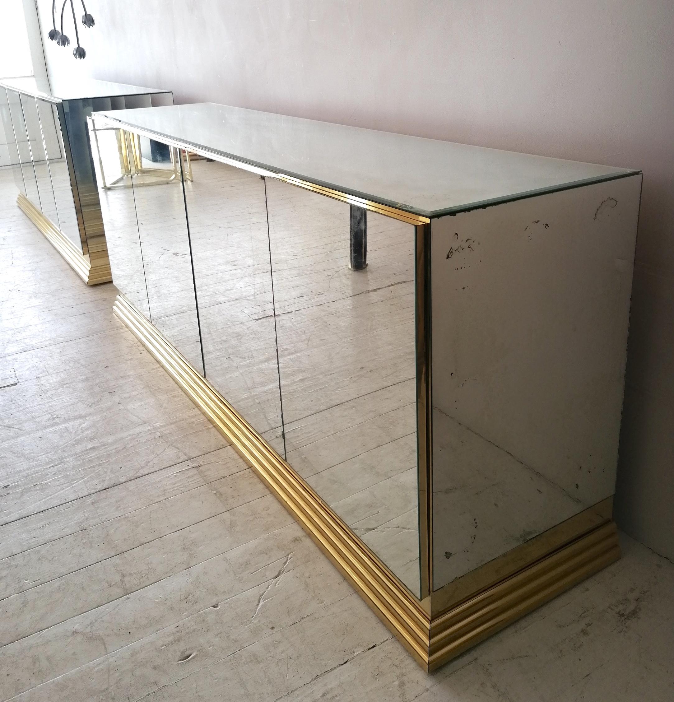 Vintage American Mirrored Glass Sideboard By Ello Furniture, 1970s / 1980s 3