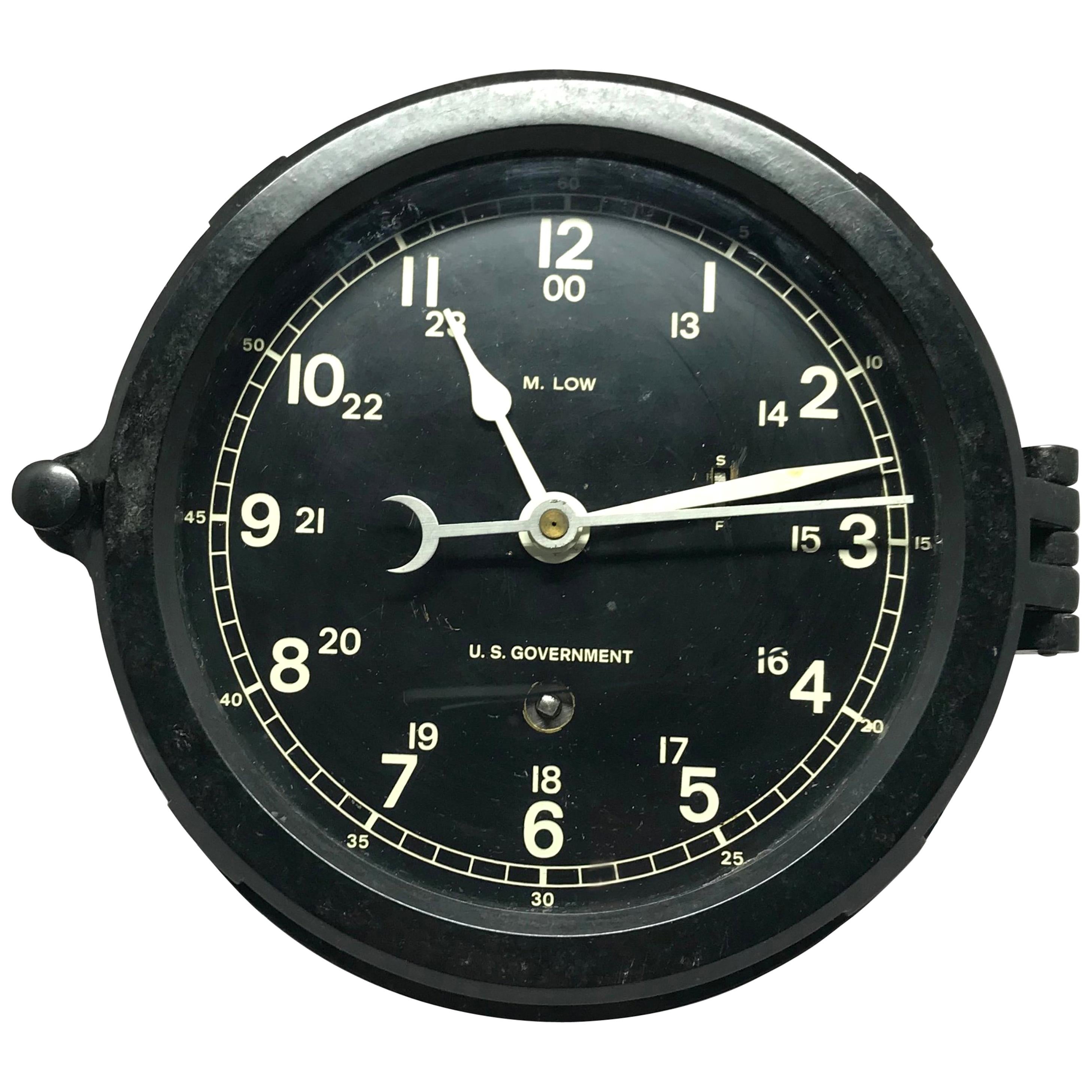 Amerikanische nautische Uhr, Vintage im Angebot