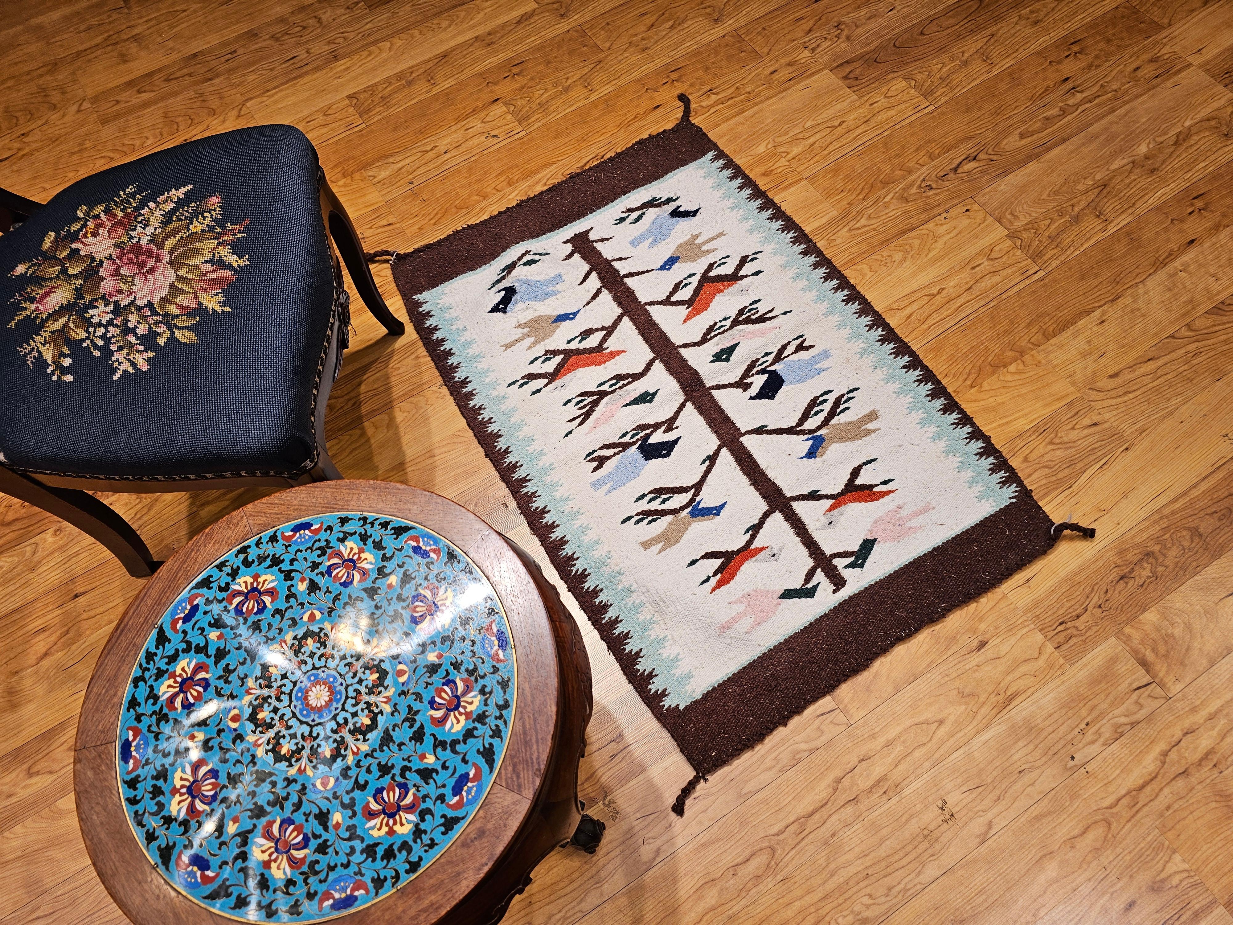 Vintage Native American Navajo Pictorial Tree of Life For Sale 4