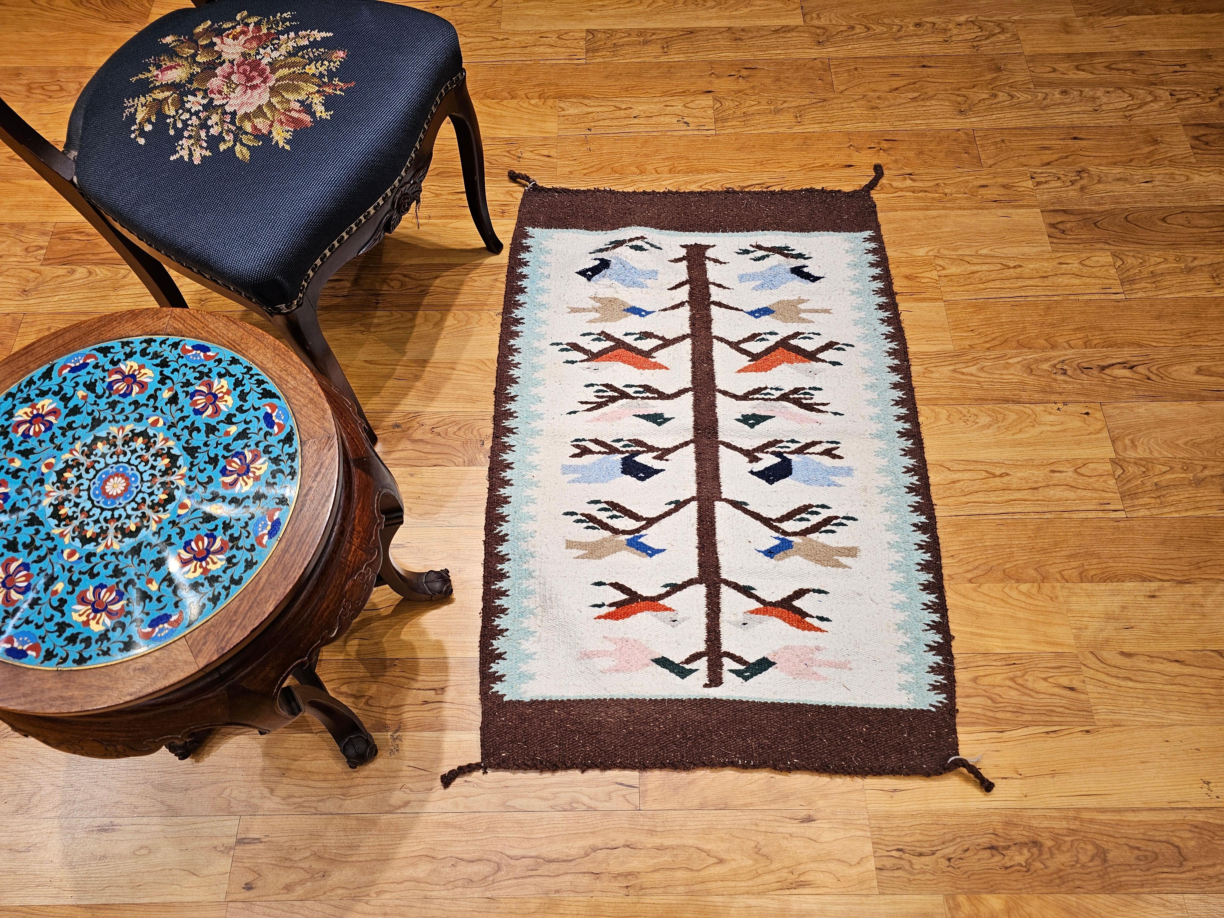 Vintage Native American Navajo Pictorial Tree of Life For Sale 5