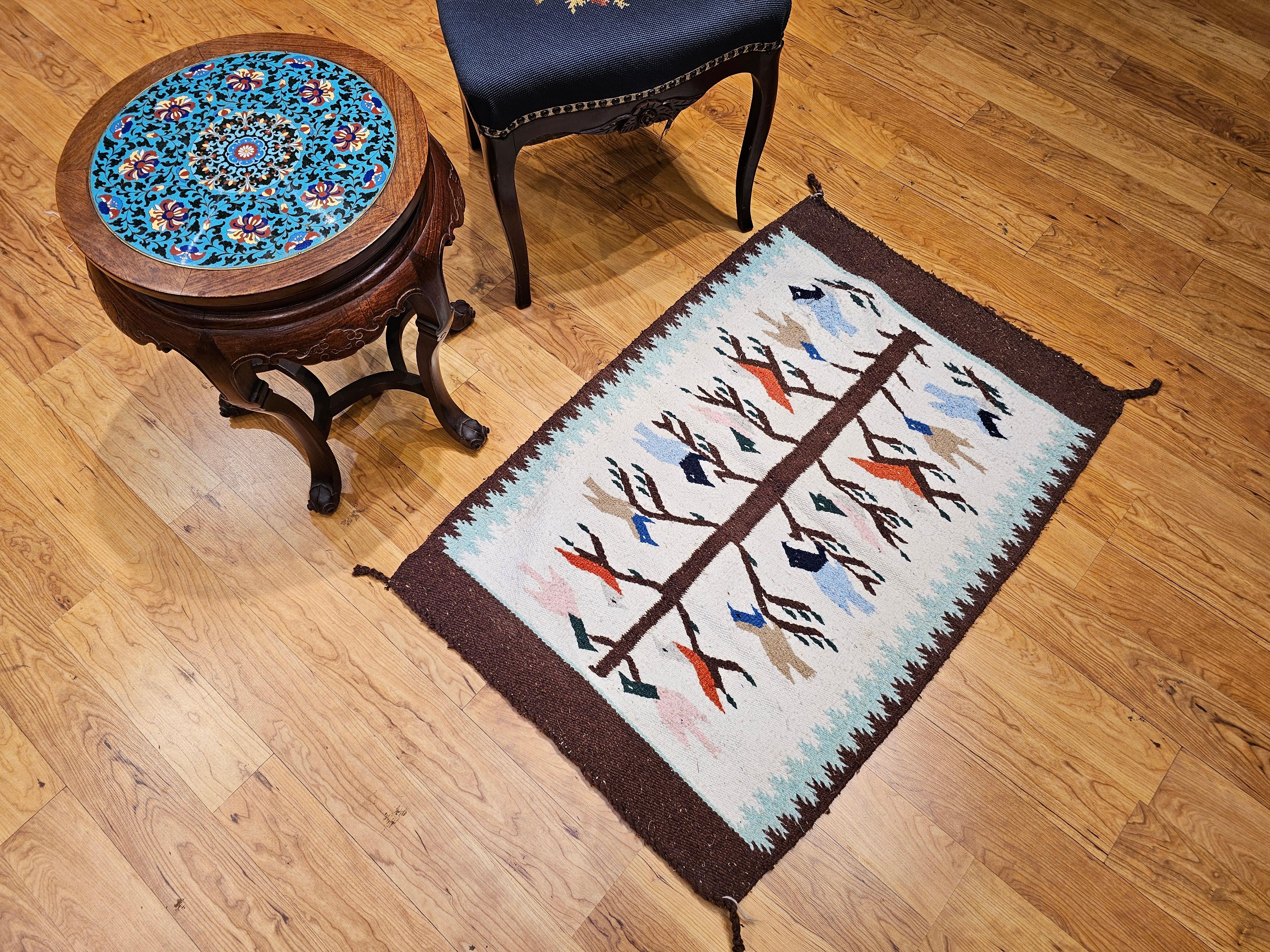Vintage Native American Navajo Pictorial Tree of Life For Sale 6