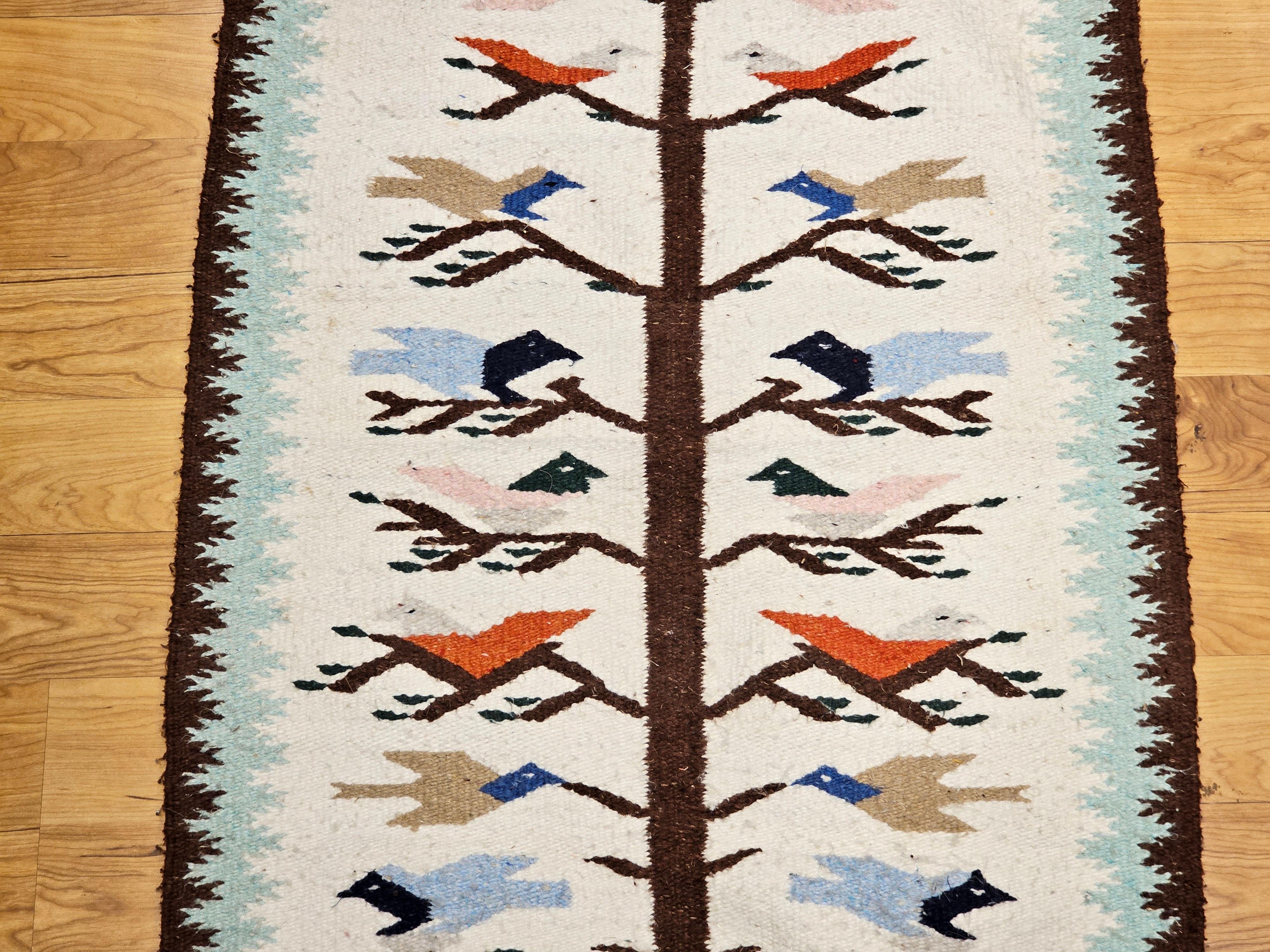 Vintage Native American Navajo Pictorial Tree of Life In Good Condition For Sale In Barrington, IL