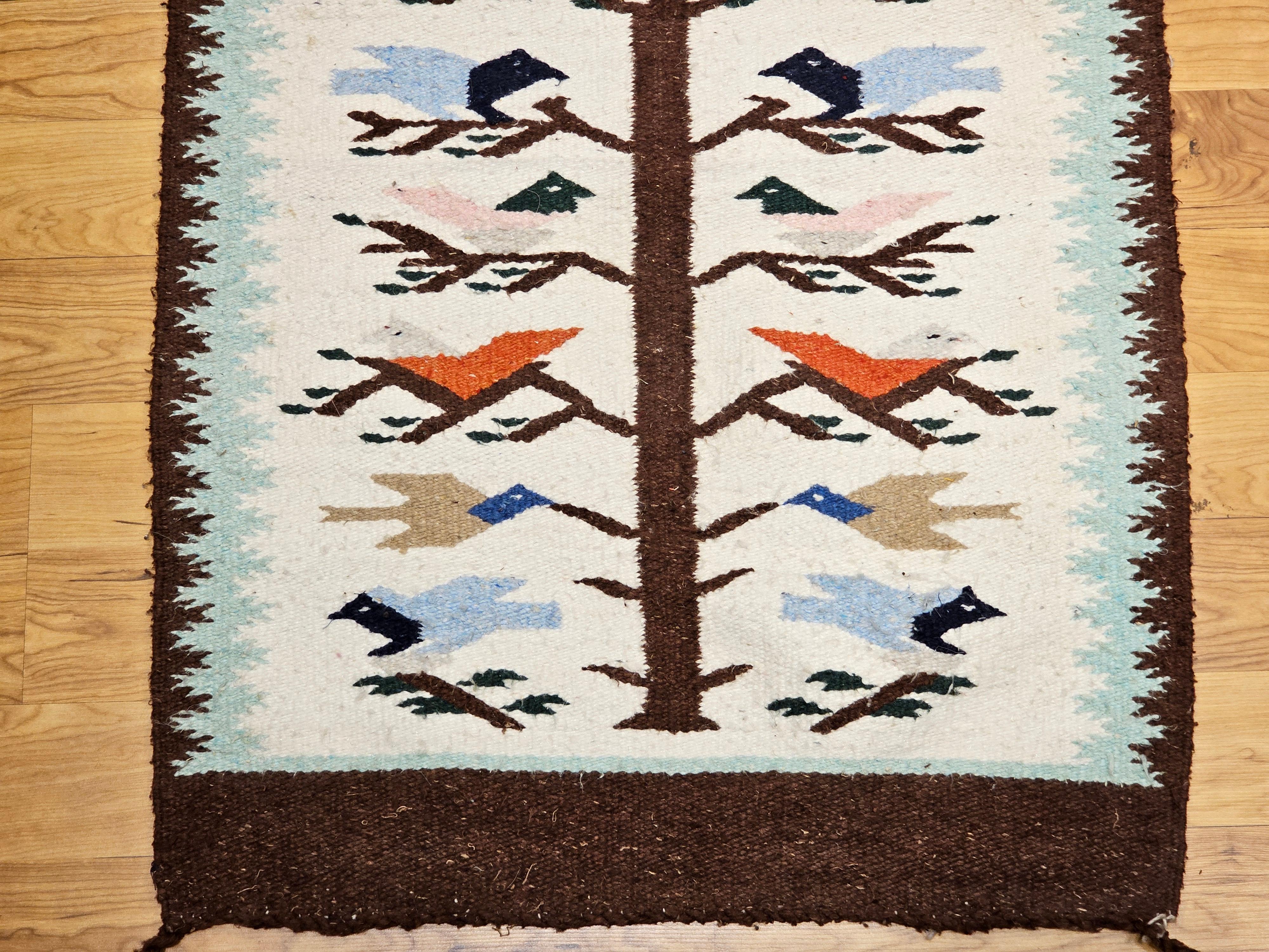 20th Century Vintage Native American Navajo Pictorial Tree of Life For Sale