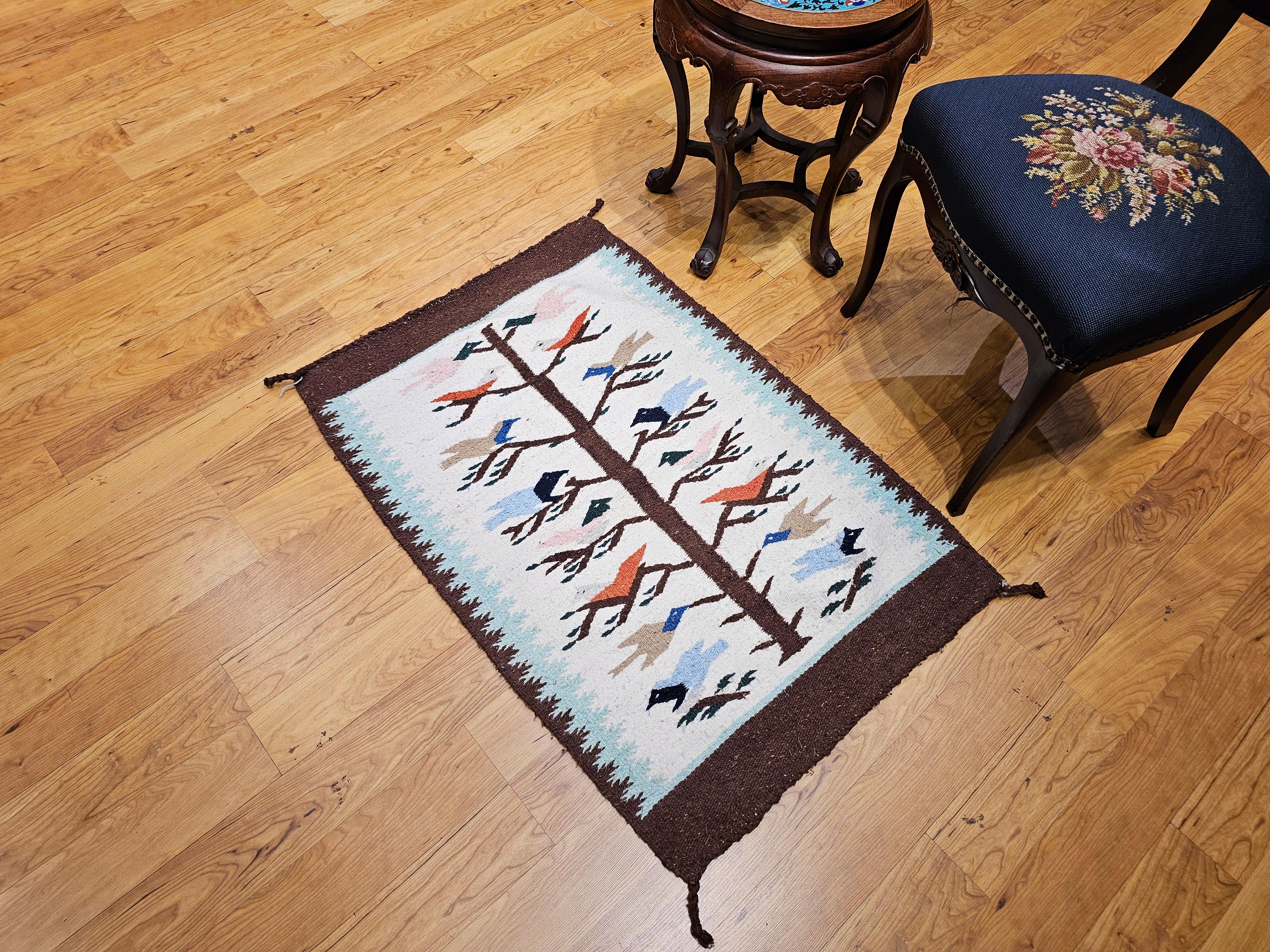 Vintage Native American Navajo Pictorial Tree of Life For Sale 1