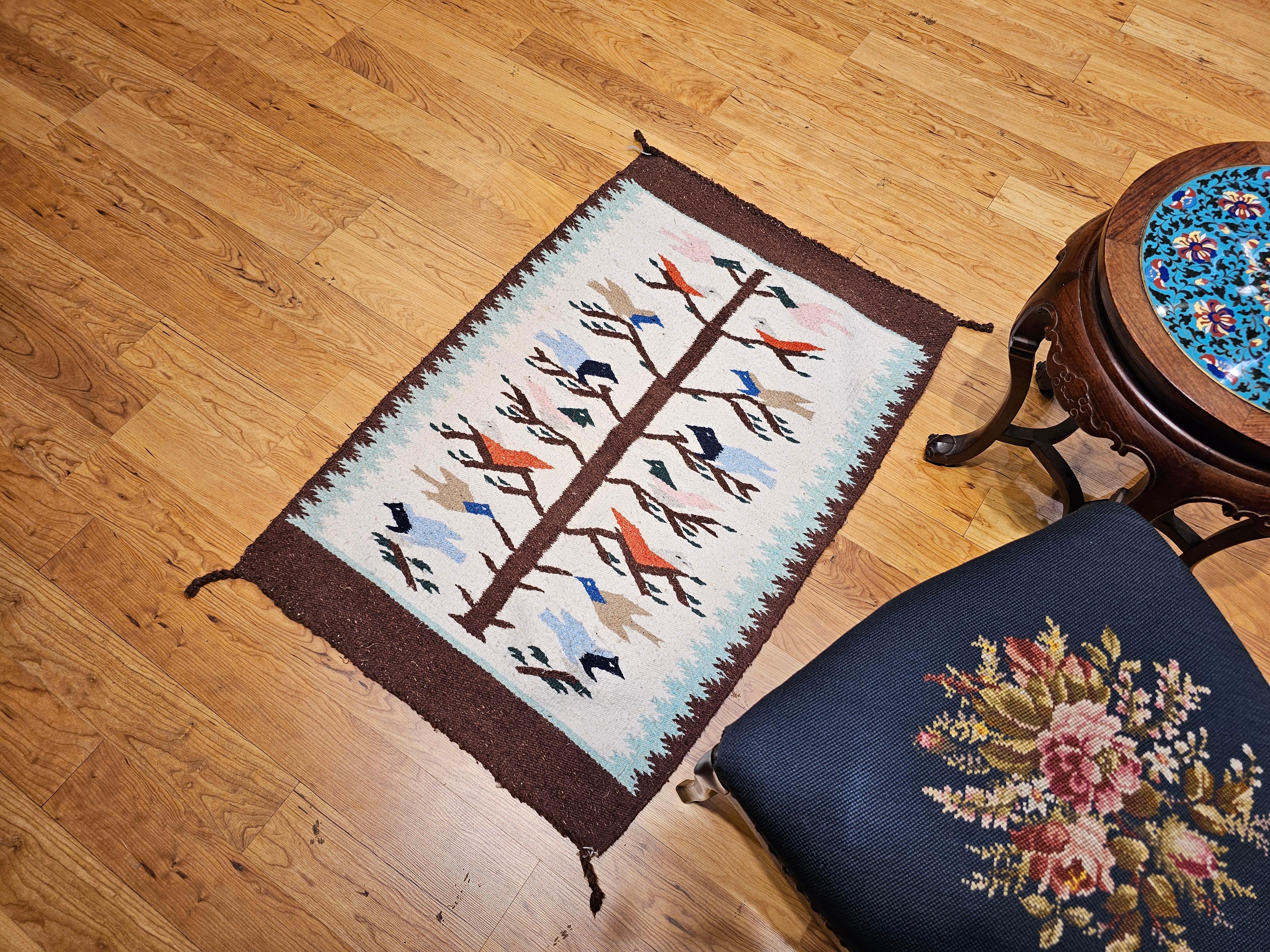Vintage Native American Navajo Pictorial Tree of Life For Sale 3