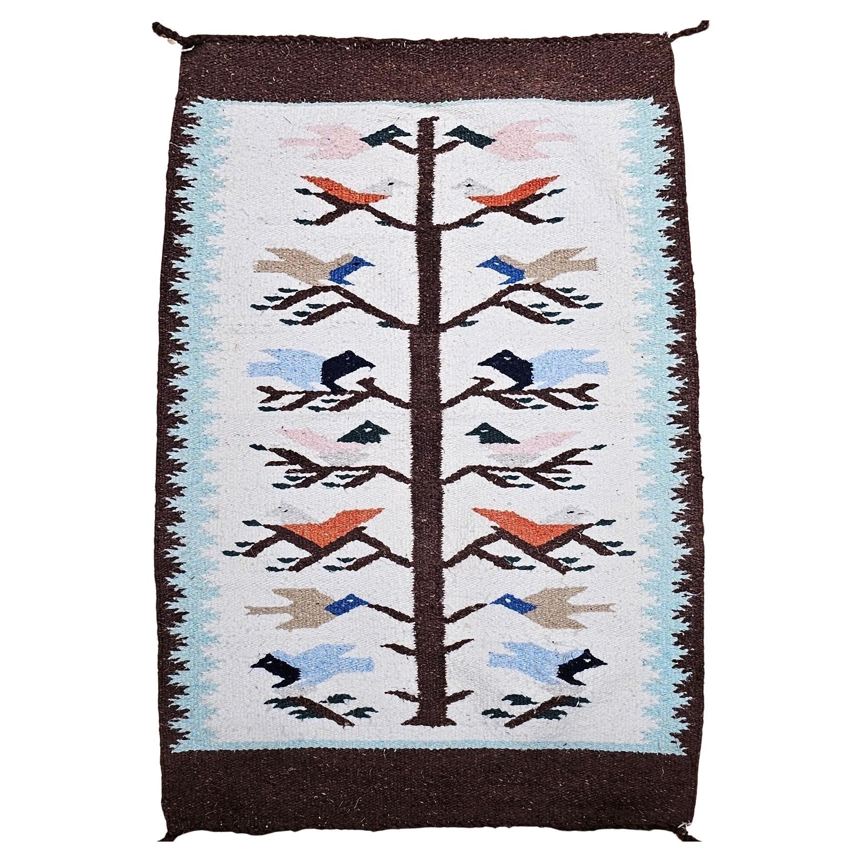 Vintage Native American Navajo Pictorial Tree of Life For Sale