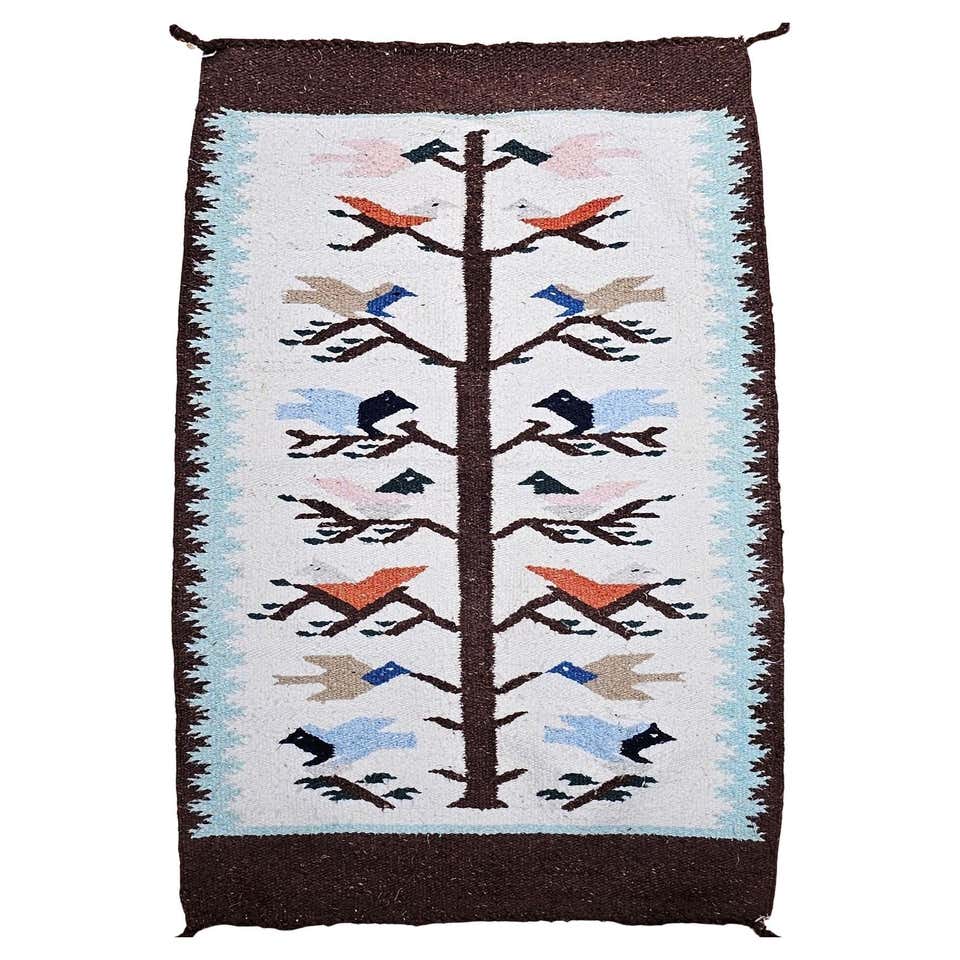 Vintage Native American Navajo Yei Pictorial Rug For Sale at 1stDibs
