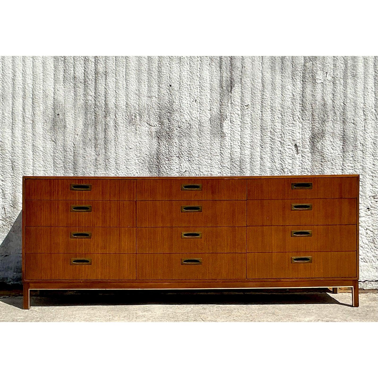 Vintage American of Martinsville 12 Drawer Dresser For Sale 5