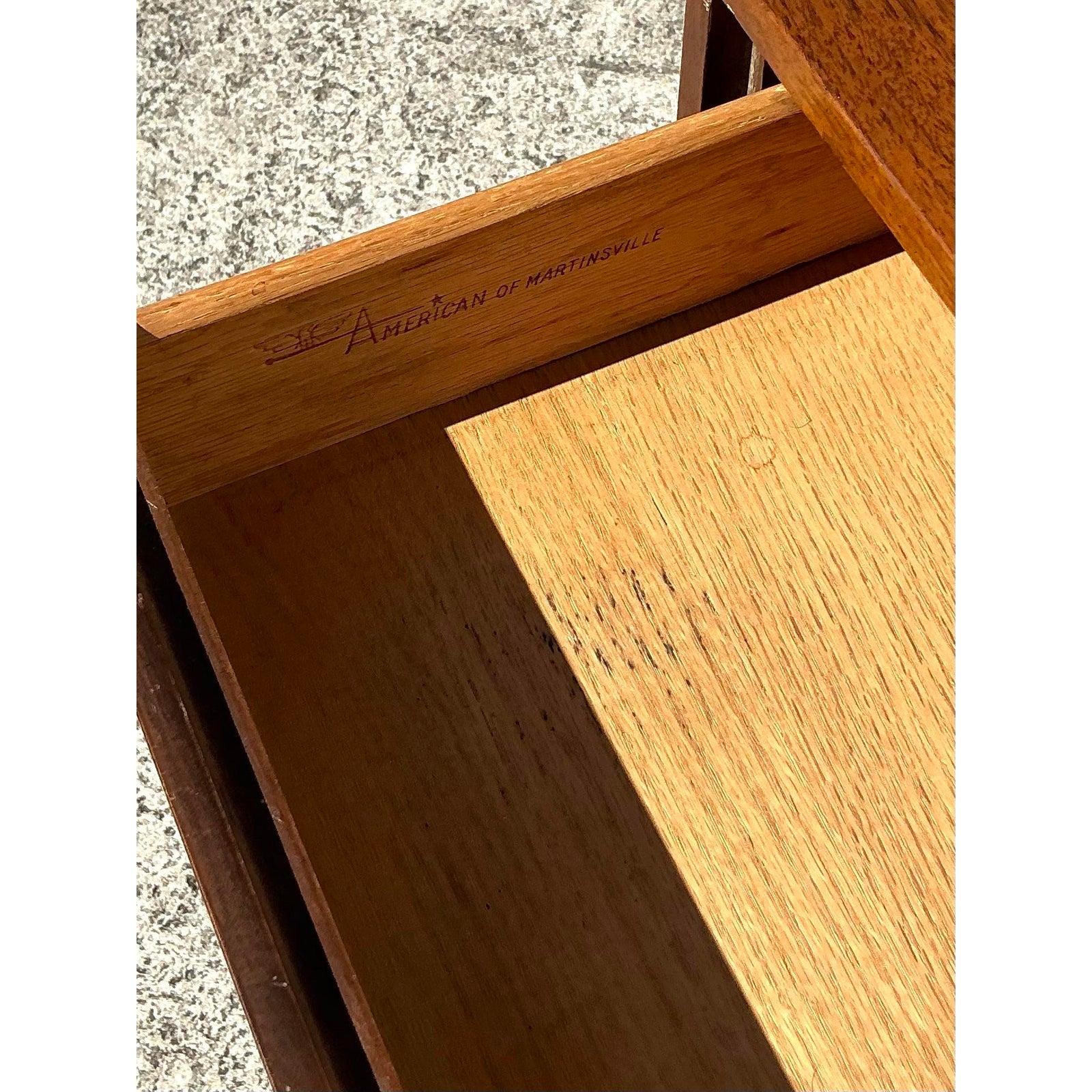 Vintage American of Martinsville 12 Drawer Dresser For Sale 1