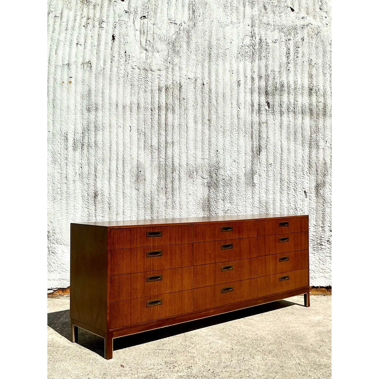 Vintage American of Martinsville 12 Drawer Dresser For Sale 2