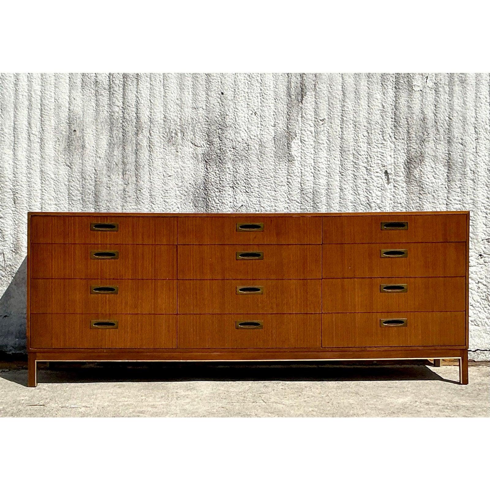 Vintage American of Martinsville 12 Drawer Dresser For Sale 3