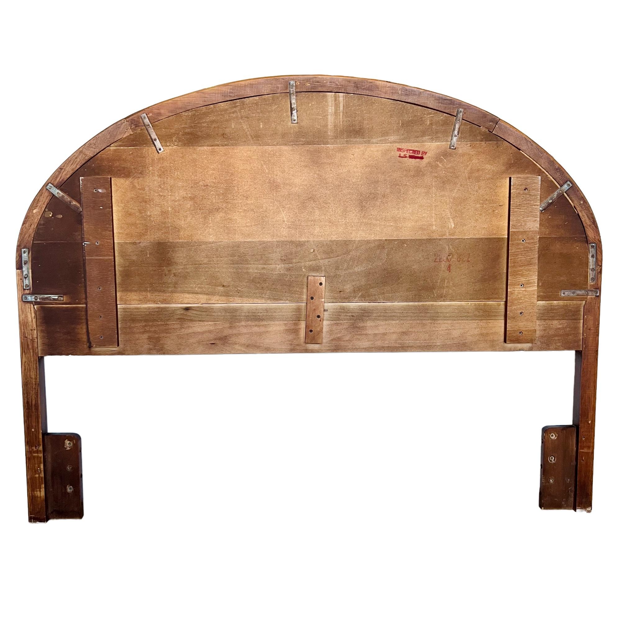 Vintage American of Martinsville Arched Tambour Queen Headboard 2