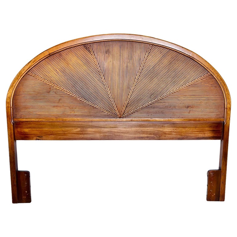 Vintage American of Martinsville Arched Tambour Queen Headboard at 1stDibs