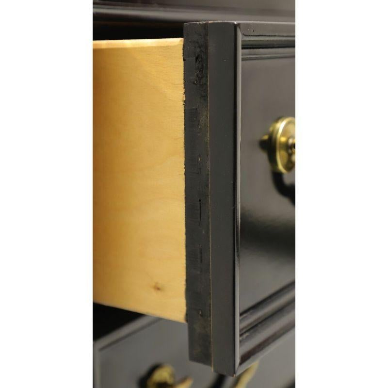AMERICAN OF MARTINSVILLE Vintage Asian Chinoiserie Black Lacquer Bachelor Chest 4
