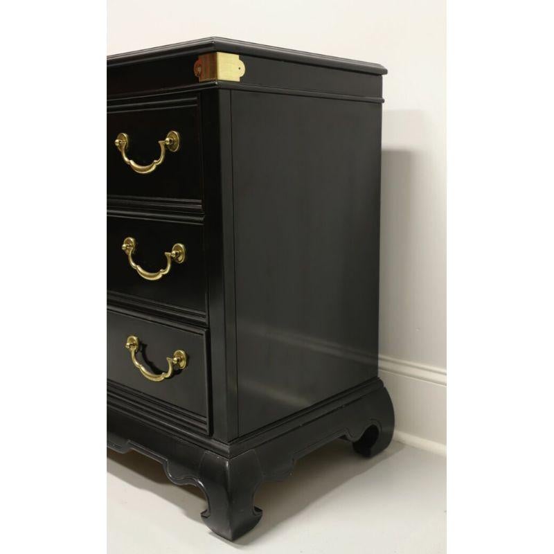 American AMERICAN OF MARTINSVILLE Vintage Asian Chinoiserie Black Lacquer Bachelor Chest