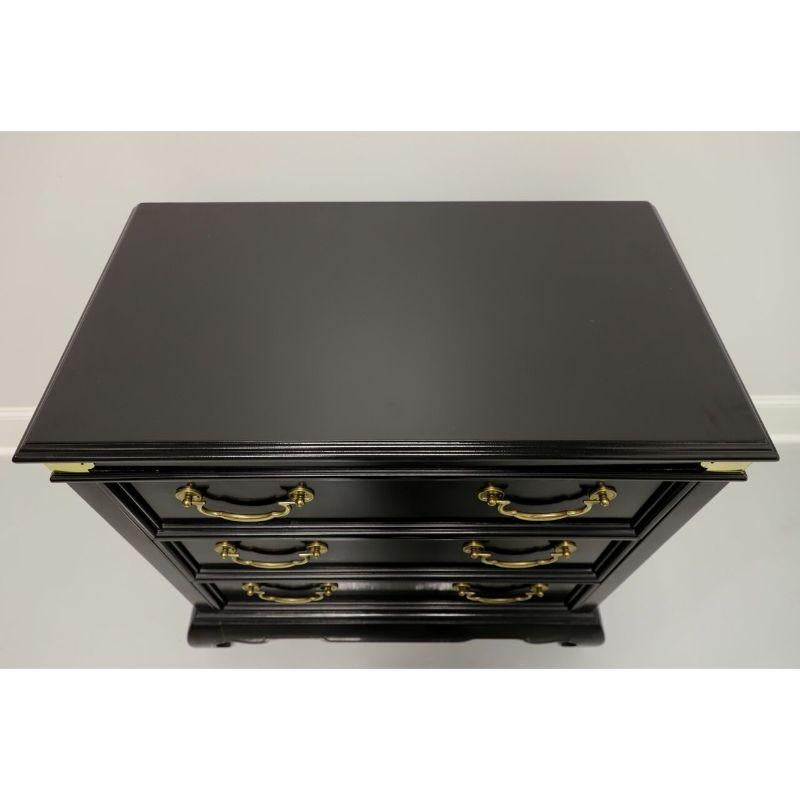 20th Century AMERICAN OF MARTINSVILLE Vintage Asian Chinoiserie Black Lacquer Bachelor Chest