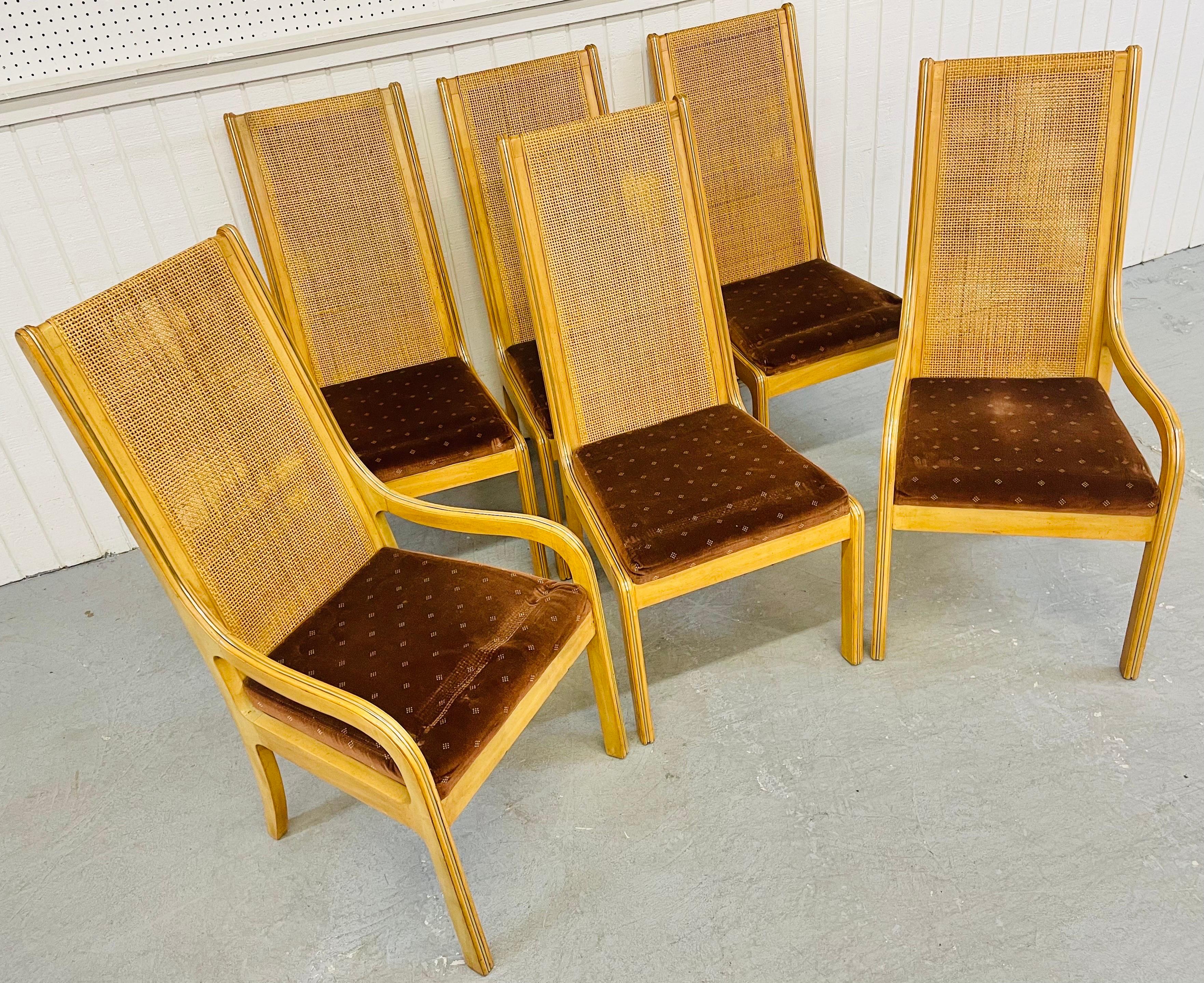 Post-Modern Vintage American of Martinsville Burled Wood Dining Chairs