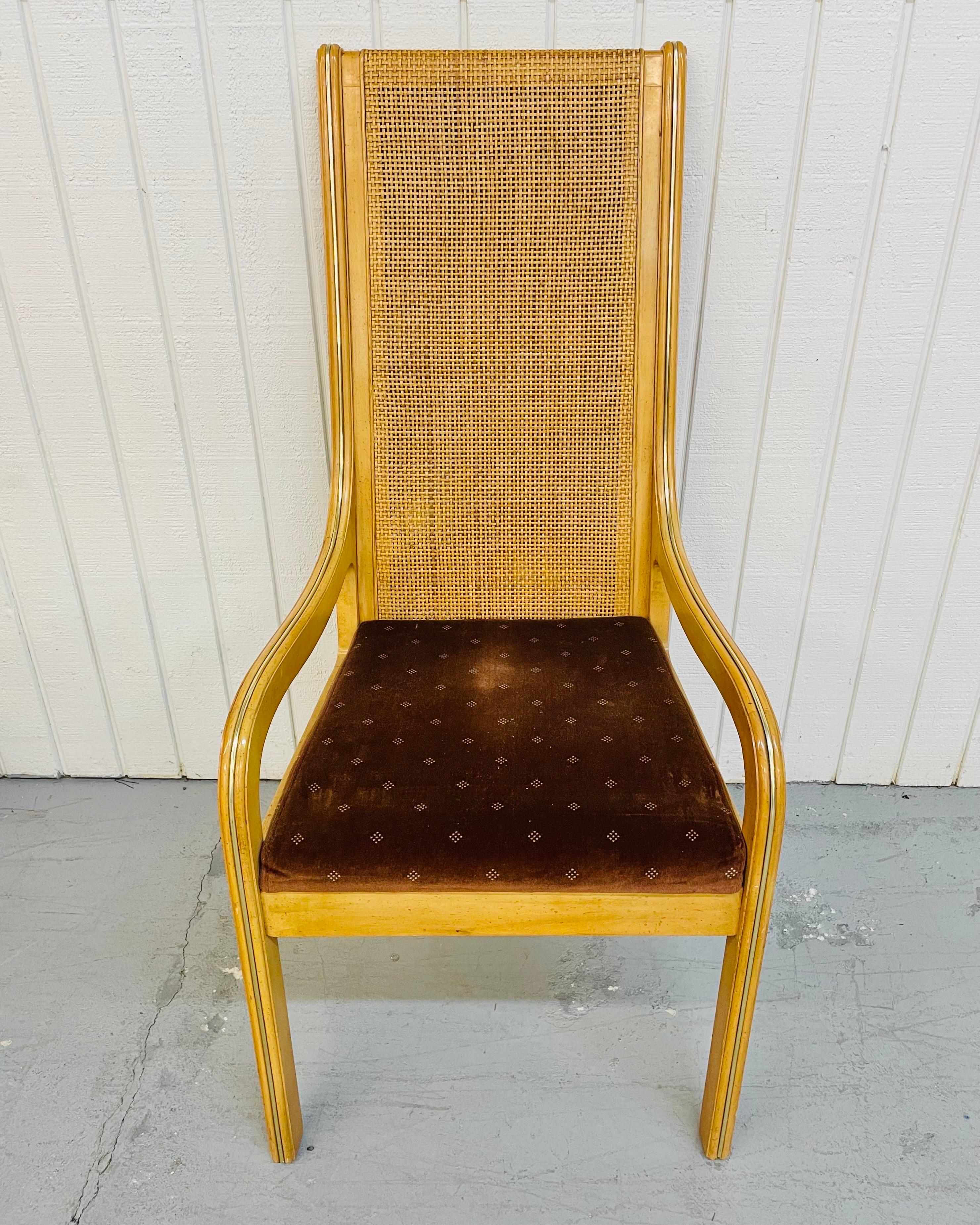 Vintage American of Martinsville Burled Wood Dining Chairs In Good Condition In Clarksboro, NJ