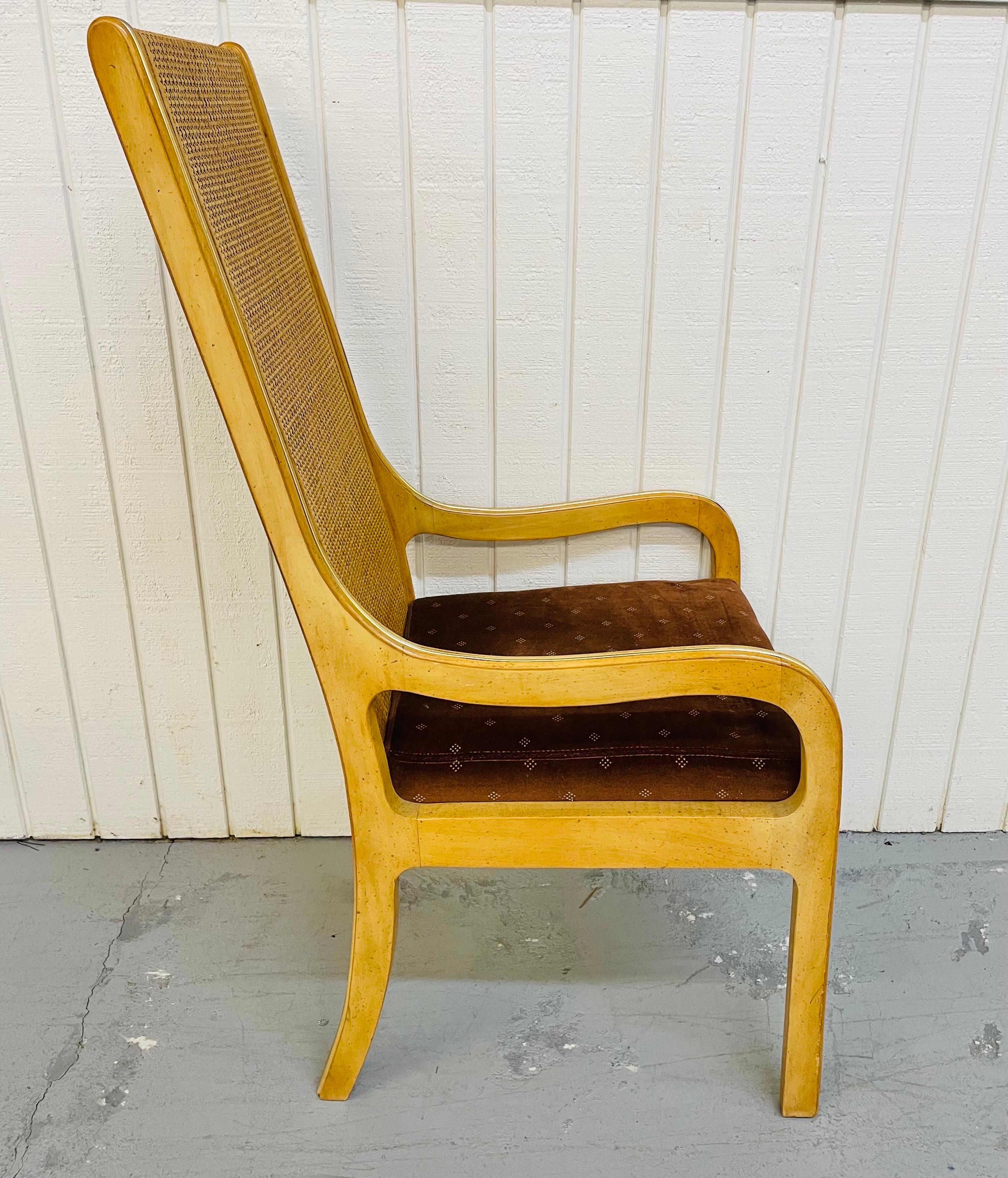 Late 20th Century Vintage American of Martinsville Burled Wood Dining Chairs