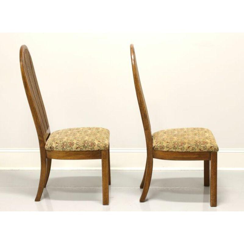 AMERICAN OF MARTINSVILLE Vintage Campaign Style Dining Side Chairs - Pair In Good Condition In Charlotte, NC