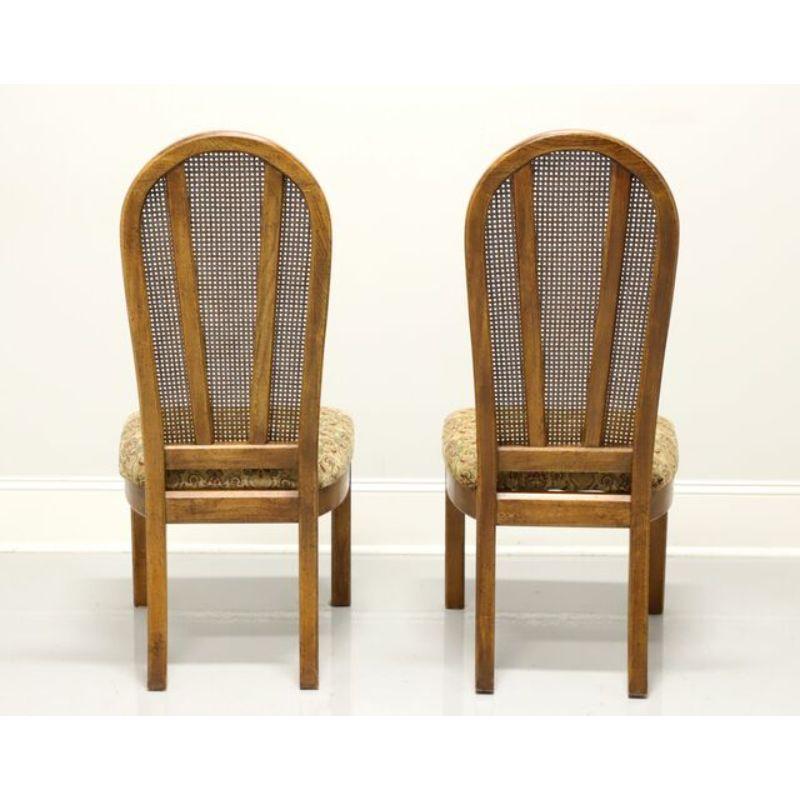 20th Century AMERICAN OF MARTINSVILLE Vintage Campaign Style Dining Side Chairs - Pair