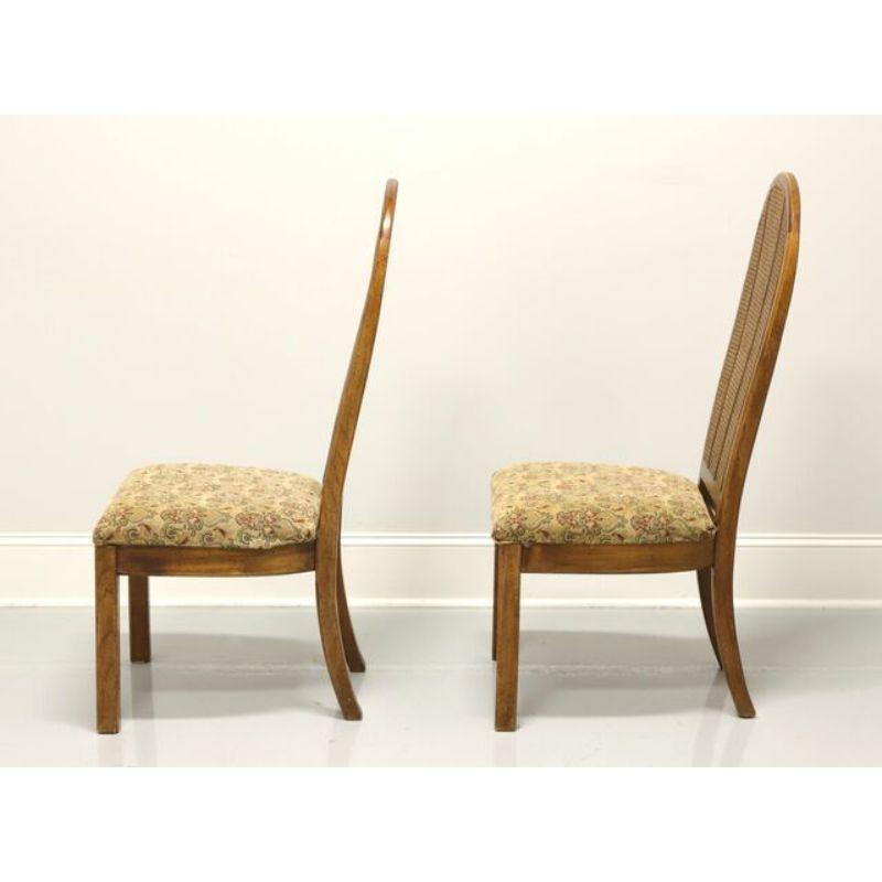 Cane AMERICAN OF MARTINSVILLE Vintage Campaign Style Dining Side Chairs - Pair