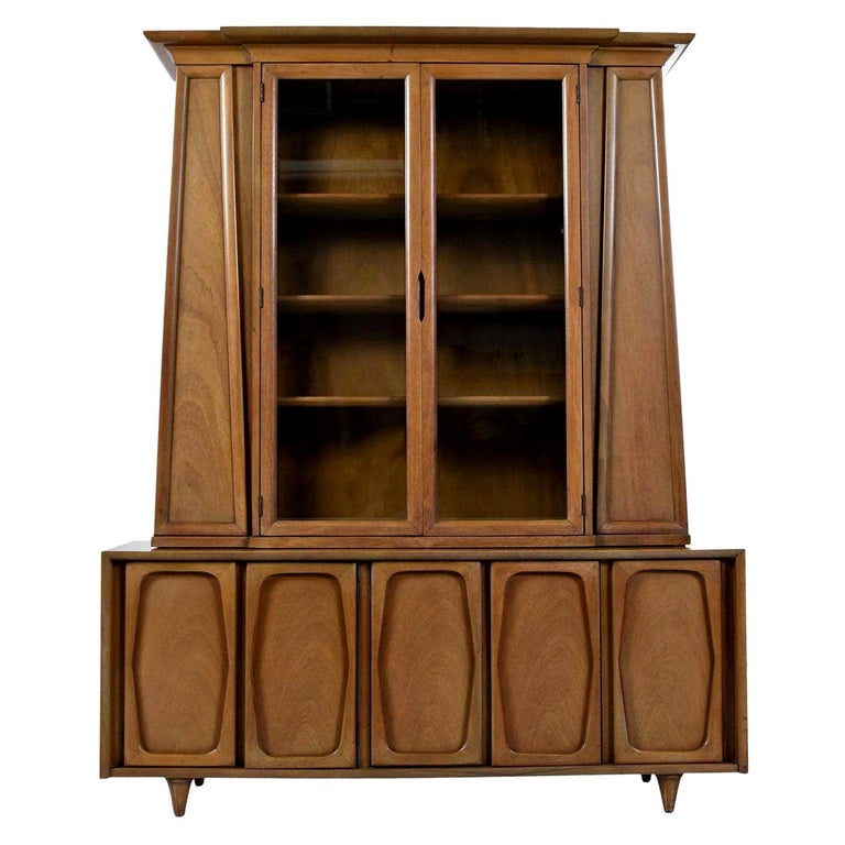 Vintage American Of Martinsville Masonic Deco Modern Walnut China Martinsville Masonic Deco Modern Walnut
