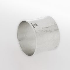 Vintage American Old Newbury Crafters Sterling Silver Hand-Hammered Napkin Ring