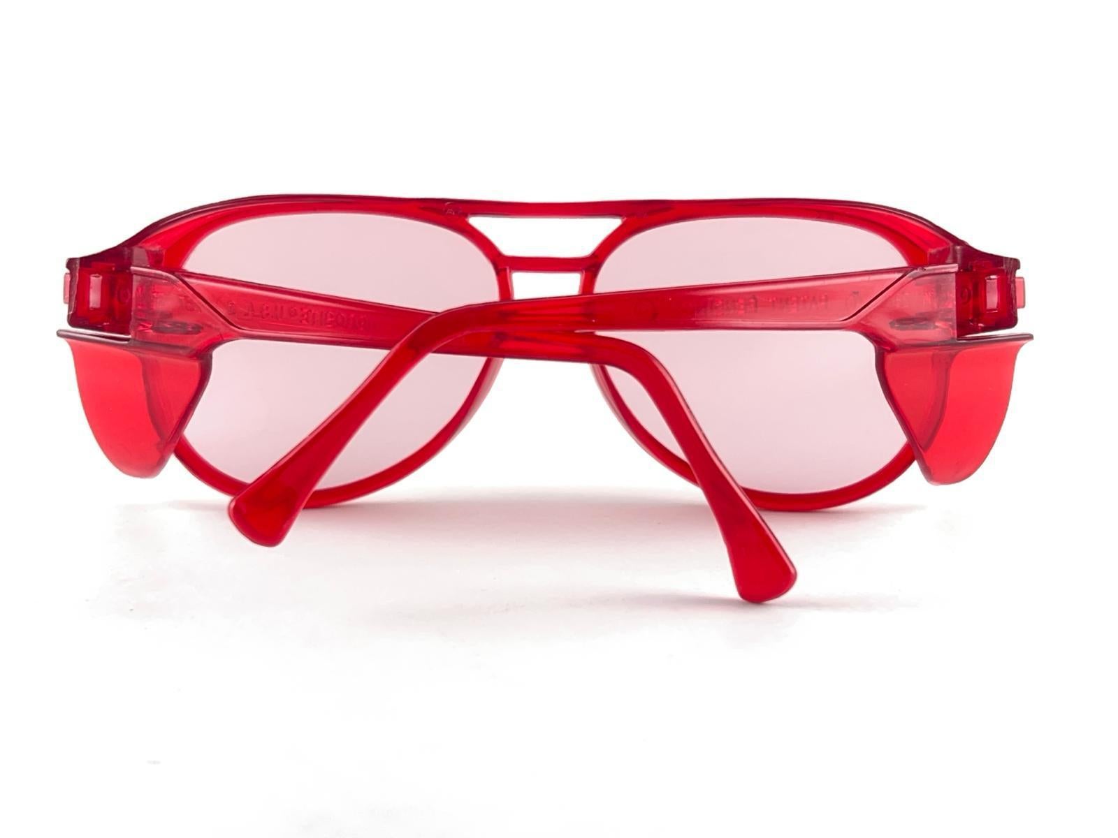 Amerikanische optische Vintage-Sonnenbrille „ Aerosite“, Aviator, rot, Vintage, 80er Jahre, hergestellt in Usa im Angebot 6