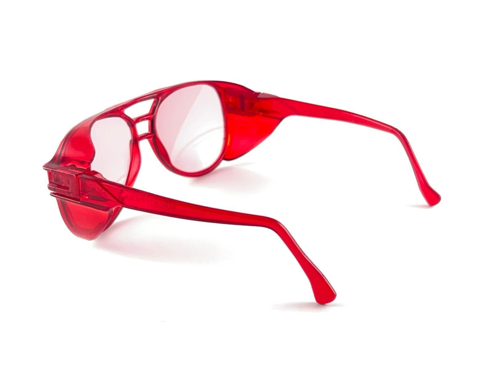 Amerikanische optische Vintage-Sonnenbrille „ Aerosite“, Aviator, rot, Vintage, 80er Jahre, hergestellt in Usa im Angebot 8