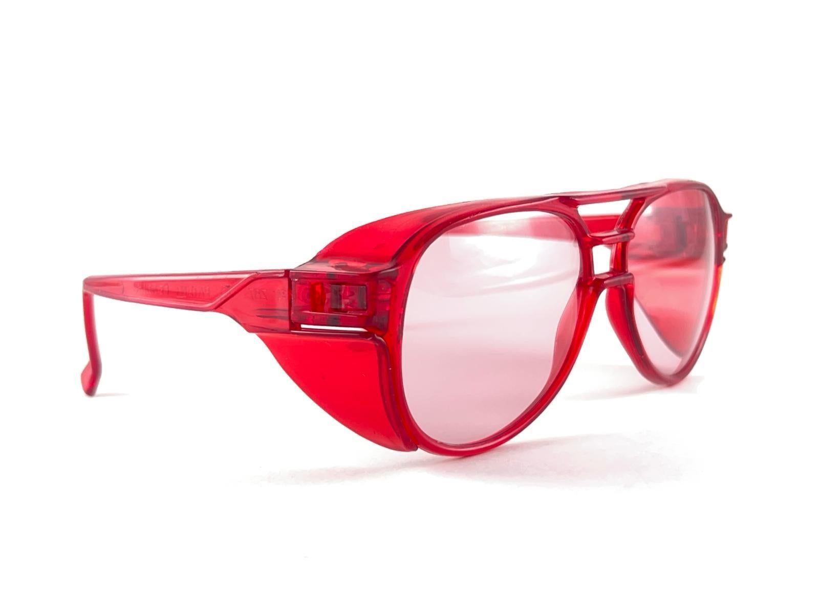 Amerikanische optische Vintage-Sonnenbrille „ Aerosite“, Aviator, rot, Vintage, 80er Jahre, hergestellt in Usa im Angebot 2