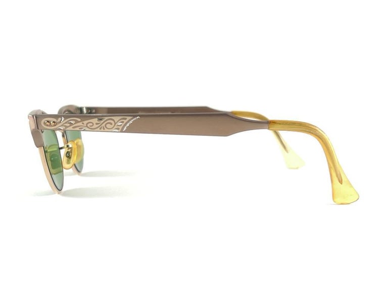 Vintage American Optical Cat Eye Clubmaster Sunglasses 60 display picture 1