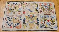 Vintage Claire Murray Hand Hooked Pictorial Rug, Wool & Cotton, 1990s