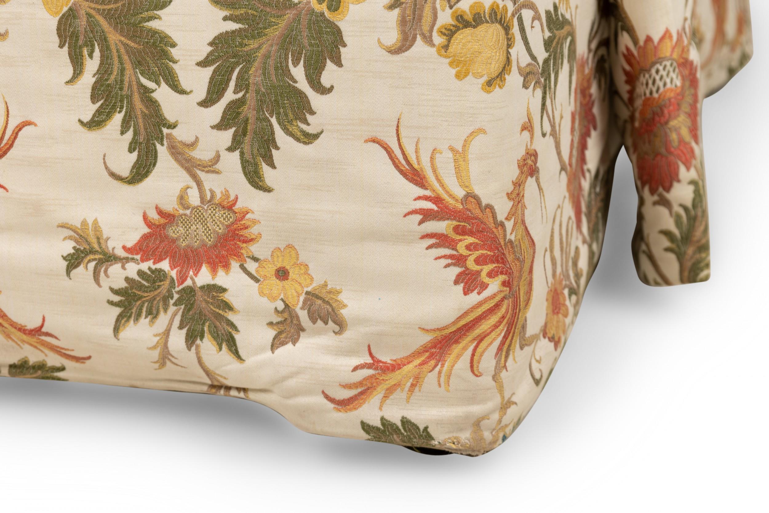 Vintage American Plush Floral Sofa 3