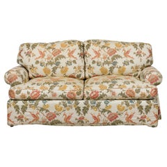 Vintage American Plush Floral Sofa