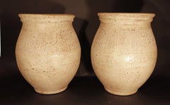 Vintage American Pottery Pair of Terracotta Vases