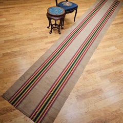 Early 20th Century American Amish Rag Runner, Wool & Cotton Design