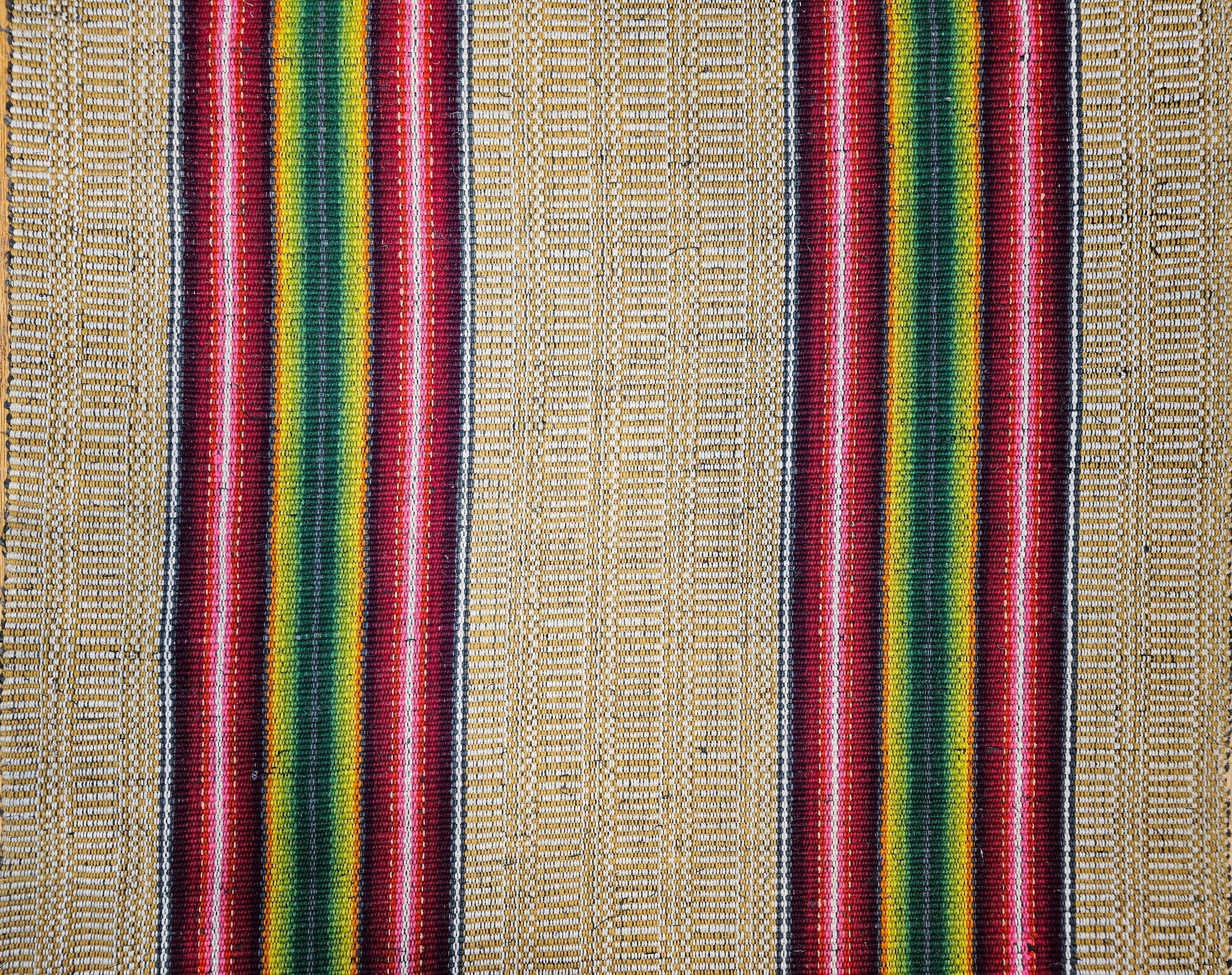 Wool Vintage American Rag Runner For Sale
