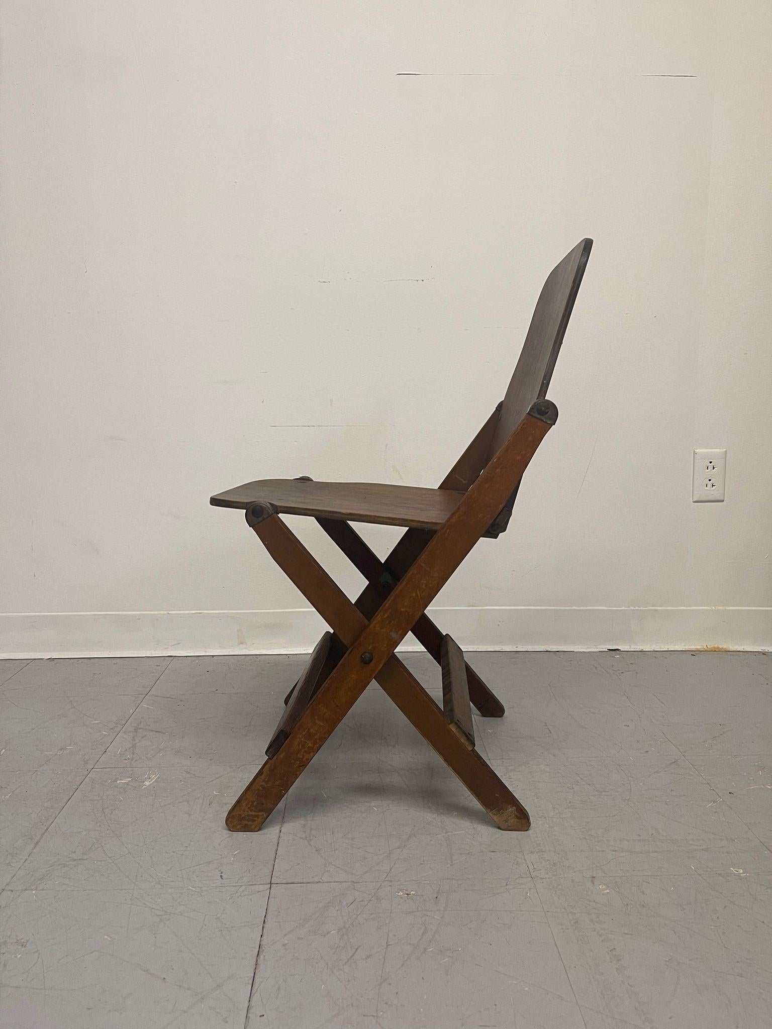 Late 20th Century Vintage American Seating Company Folding Chair For Sale