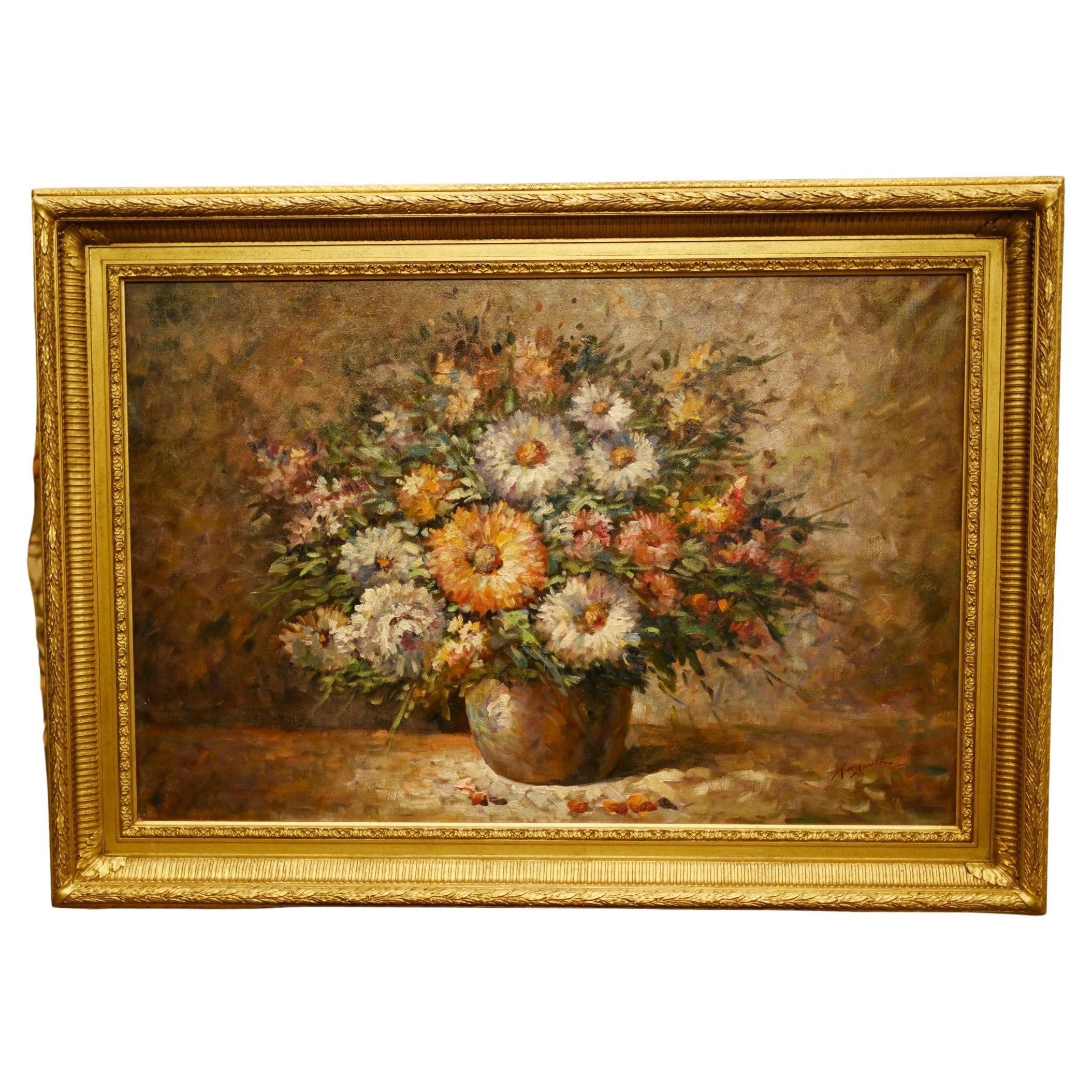 Vintage American Still Life Oil Painting Signed Denver Impressionist For Sale